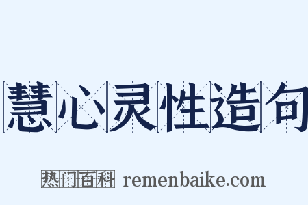 慧心灵性造句是什么意思的图片